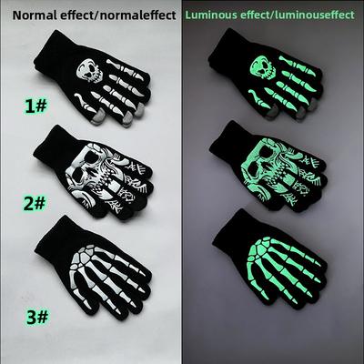 Işıklı Kafatası Kafatası Pençeleri, Eldivenler Cadılar Bayramı Işıklı Eldivenler Kafatası Eldivenleri