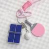 Shuttlecock Sports Badminton Keychain Bag Hanging Table Tennis Keyring  Sport Fans