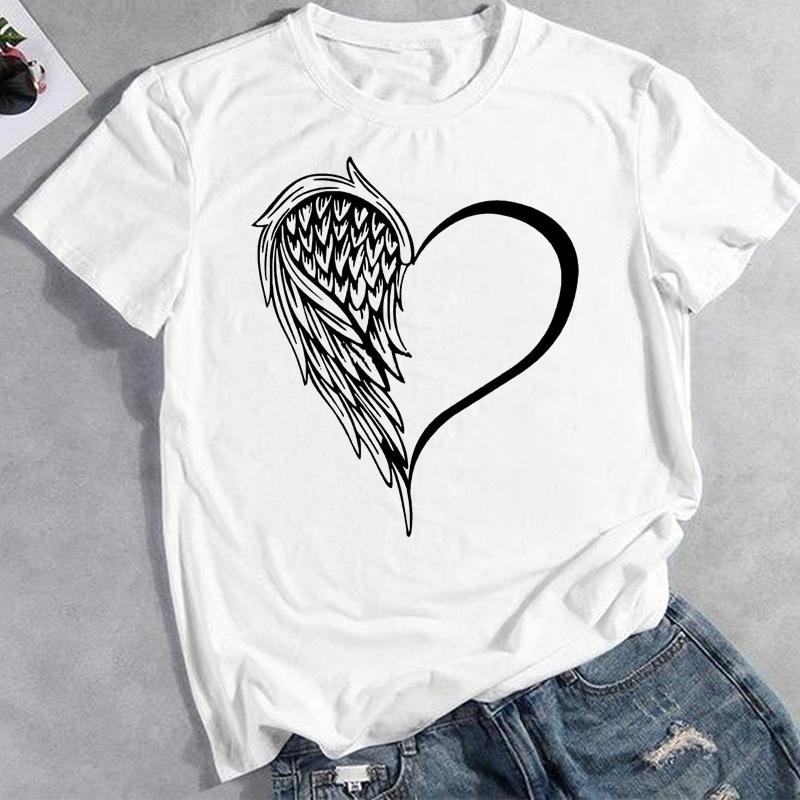 Lata 90. Akwarelowy Koń Miłość Ubrania Codzienna Letnia Moda Koszulka z Nadrukiem Kobiety Top Koszulka Krótki Rękaw Pani Kobieta Koszulka z Nadrukiem