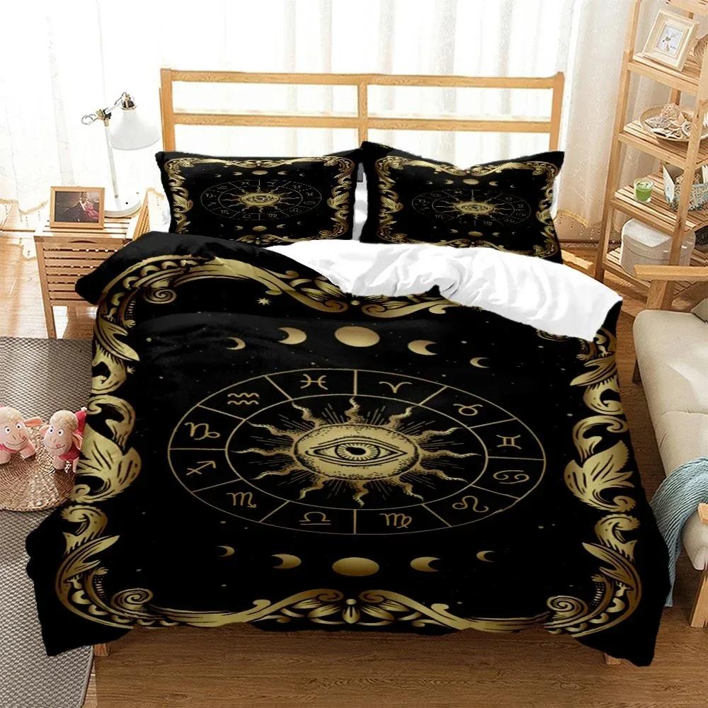 Mysterious Celestial Body Digital Print Polyester Bedding Sets Child Kids Covers Boys Bed Polyester Set for Teens Bedding Set