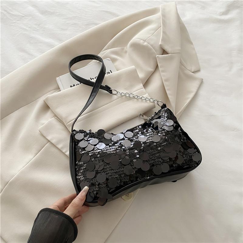 Fashion Sequined Underarm Bag Korean Style Small Square Shoulder Bag