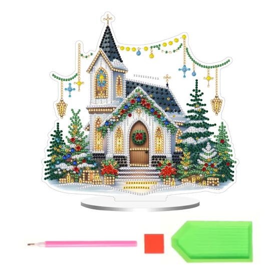 

Рождественский набор для самостоятельной росписи стразами в деревенском домике с искусственными бриллиантами