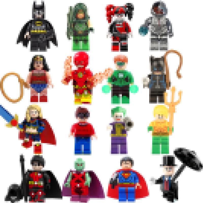 16 Styles DC League of Legends Warrior Knight Minifigure Building Blocks Toy