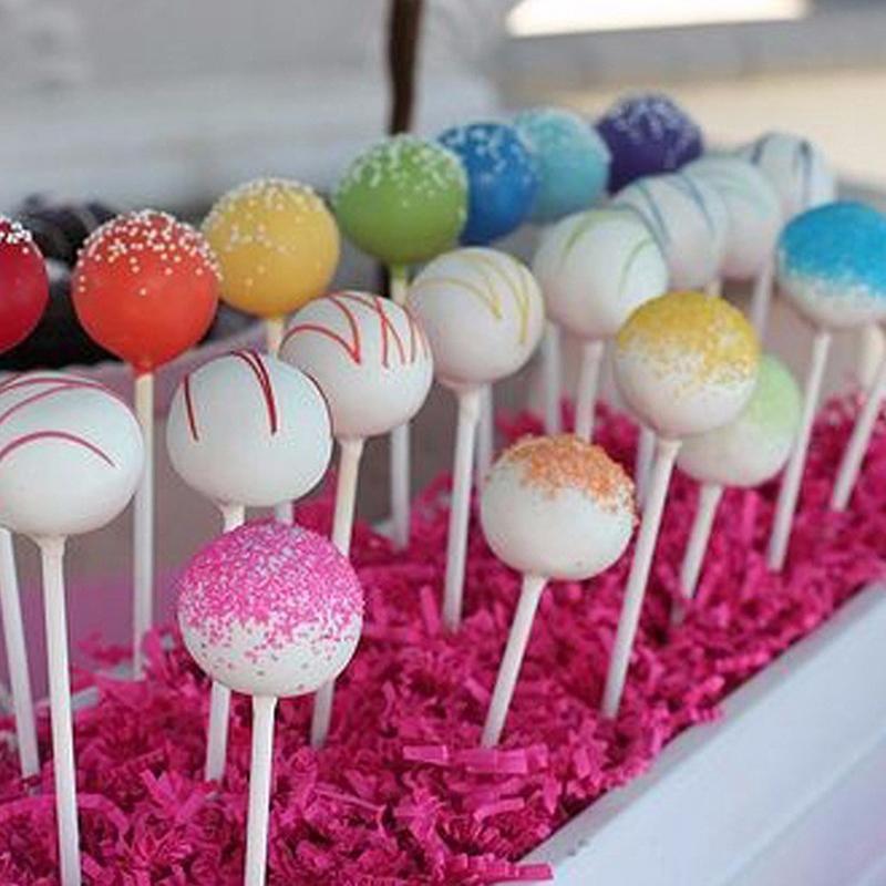 100Pcs/Lot Plastic Lollipop Stick Cake Sucker For Chocolate Sugar Candy