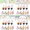 Soft Plush Bear Sushi Keychain Set Lovable Japanese Anime Characters For Gifts