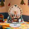 Christmas Table Decorations 2D Holiday Ferris Wheels Rotating Base Christmas Decorations Indoor With Tree Design For Tiered Tray