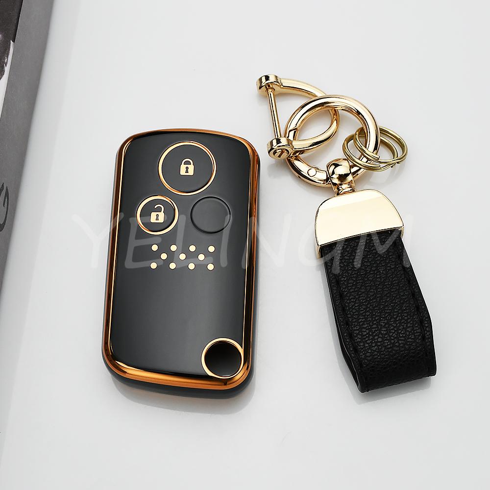 2 3 Buttons Soft Tpu Shell Fob For Honda Fit Jazz Shuttle Gp2 Spada Stepwgn Rg1 Freed Spike Ge6 Car Case Key Cover Fob Keychain