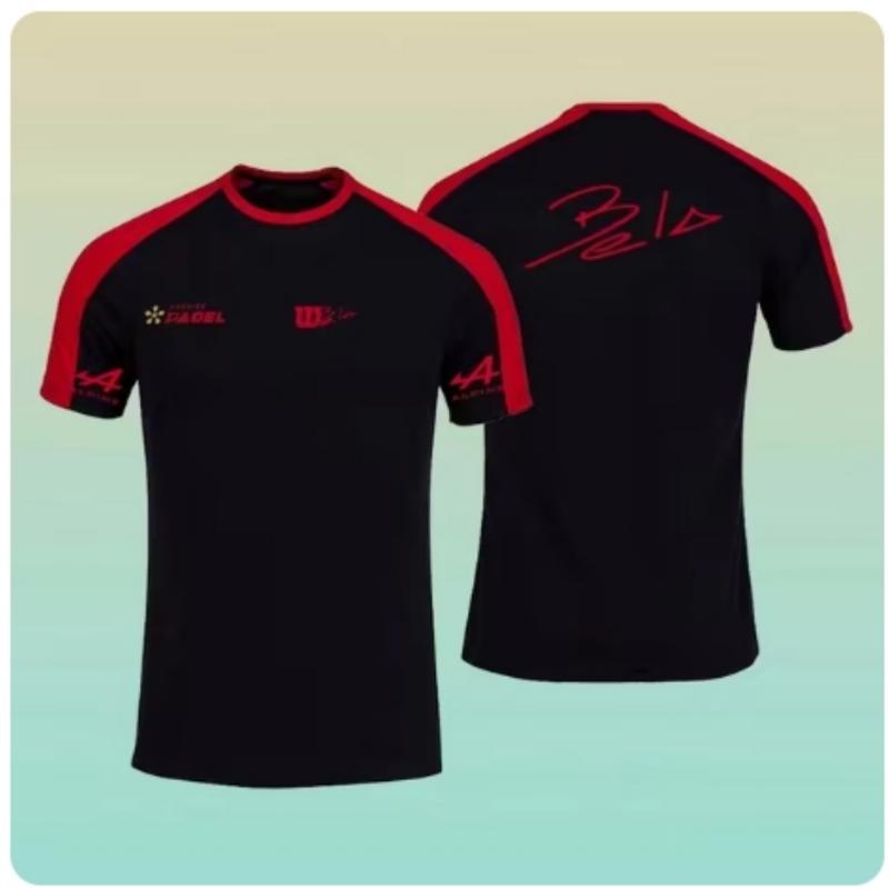 2024 Sommer Locker Herren Tennis T-Shirt Mode Einfarbig O-Ausschnitt Kurzarm T-Shirt Atmungsaktiv Schnelltrocknend Sport Match Top