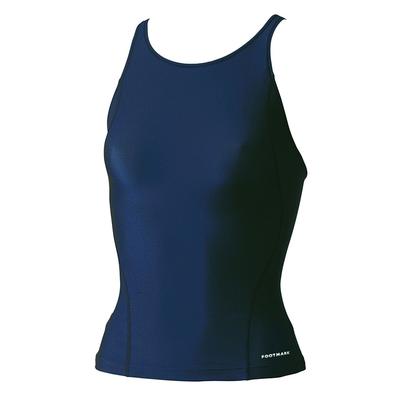 Footmark Women's Smile Swim Series Fitness School Swimsuit, Separates, Top, 101566, Navy (08), Size L