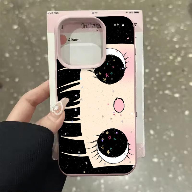 

Мультяшный Аниме Сияющие Глаза Милый Чехол для Телефона для IPhone 17 16 15 14 13 Pro Max Y2k Девушка Сверкающие Большие Глаза Задняя Крышка Телефона Capa iPhone 17 ProMax