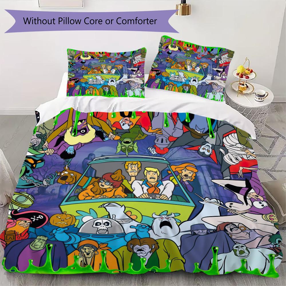 Halloween fantasy comedy adventure cartoon movie Scooby-Doo provides comfortable bedding covers and pillowcases for home use (without core) K9