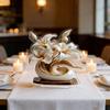 1 Elegant Lily and Vase Acrylic Figurine -2D Desktop Decoration with Gold and White Flowers, Suitable for Home Decor Ornaments
