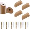 Solid Wood Wall Hook Household Entrance Wall Hook Hats Backpacks Keys Hangers Wooden Wall Hangers Hangers 3 * 6cm Round Oblique Beech