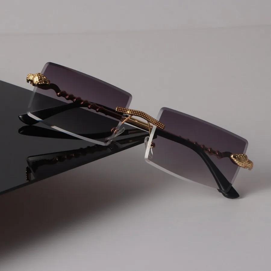 Fashion Square Sunglasses Women Men Vintage Brand Designer Mirror Sun Glasses Female Male Rimless