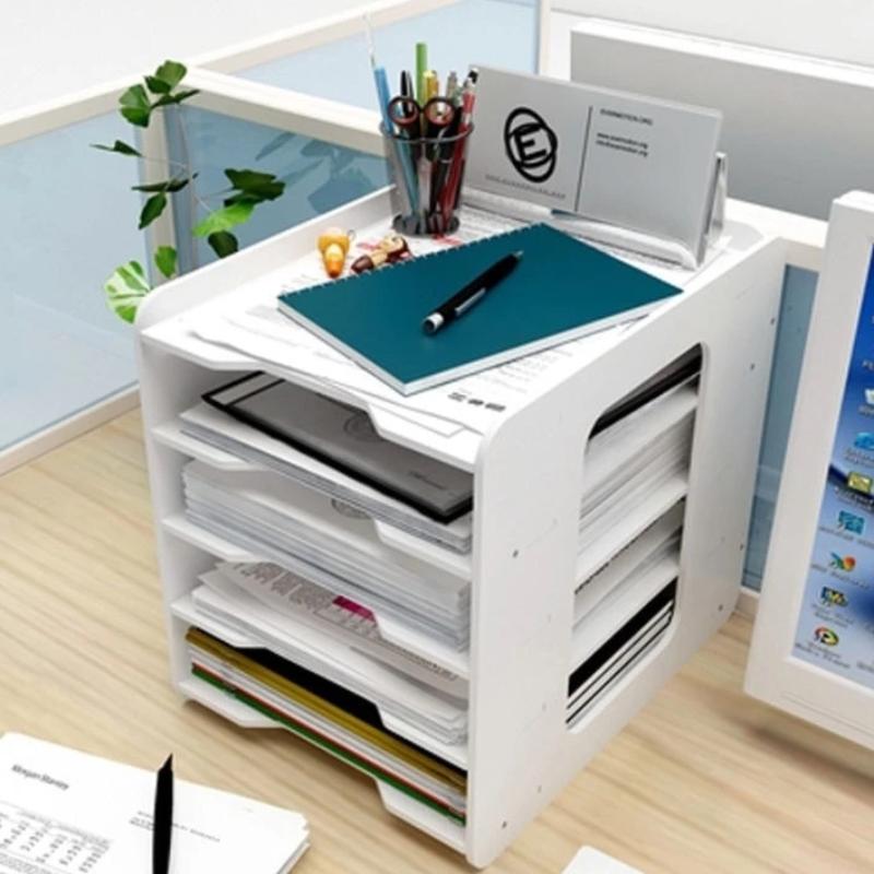 A4 Paper Desktop Storage Rack Multilayer Space-Saving Storage For Desk Office Stationery Organizer Document Drawer Organizer