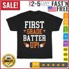 First Grade Batter Up Baseball Back To School Vintage T Shirt Men Women Fashion