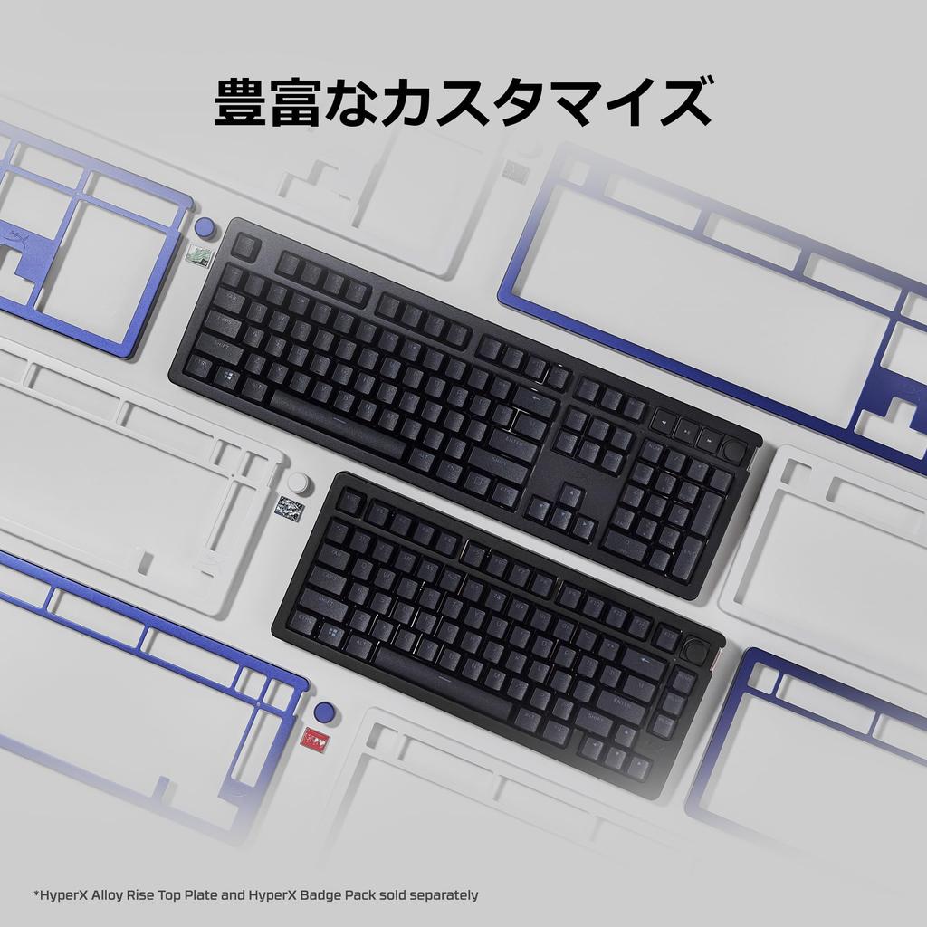 HYPERX Legierung Rise 75 Gaming-Tastatur Japanisches Layout Mechanischer Linearer Schalter Mediencontroller Gasket Mount Hot Swap Anpassung 75% 7G7A4AA#ABJ