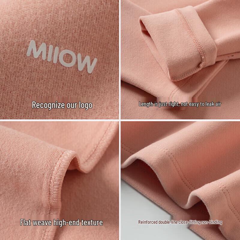 MiiOW Women's Semi-High Neck Baby Cotton Thermal Underwear Set