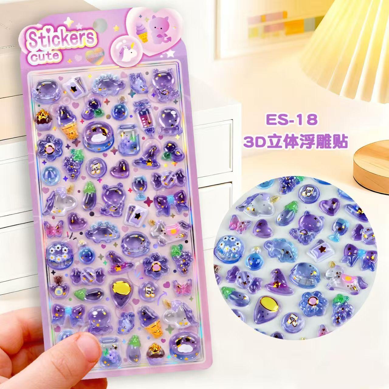 

Japan 3D Solid Cute Animal Embossed Decorative Stickers For Diaries, Phones, Laptops