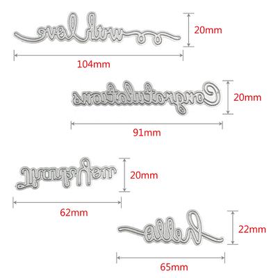 Decorative DIY Cutting Dies Wedding Embossing Folder For Scrapbooking Dies Metal Congratulations Die Cuts