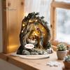 Modern Home Office Decor Abstract Thinker/Bathtub Santa Claus/Christmas Nativity Acrylic Desktop Ornament, Artistic Table Decoration with Unique Desk
