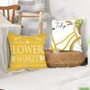 New Yellow Letter Creative Flower Tulip Pillowcase Bedside Sofa Cushion Pillowcase