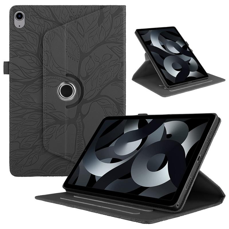 Case For iPad A16 2025 360 Rotating Stand Tablet Cover Emboss Tree Pattern Case Funda For iPad 2025 11th Generation Cover Coque