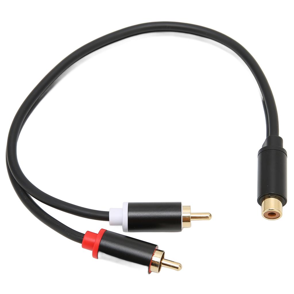 2 Stück Cinch-Buchse auf 2 Cinch-Stecker Y-Kabel Subwoofer Vergoldeter Dual-Cinch-Steckeradapter für CD-Player Verstärker Fernseher