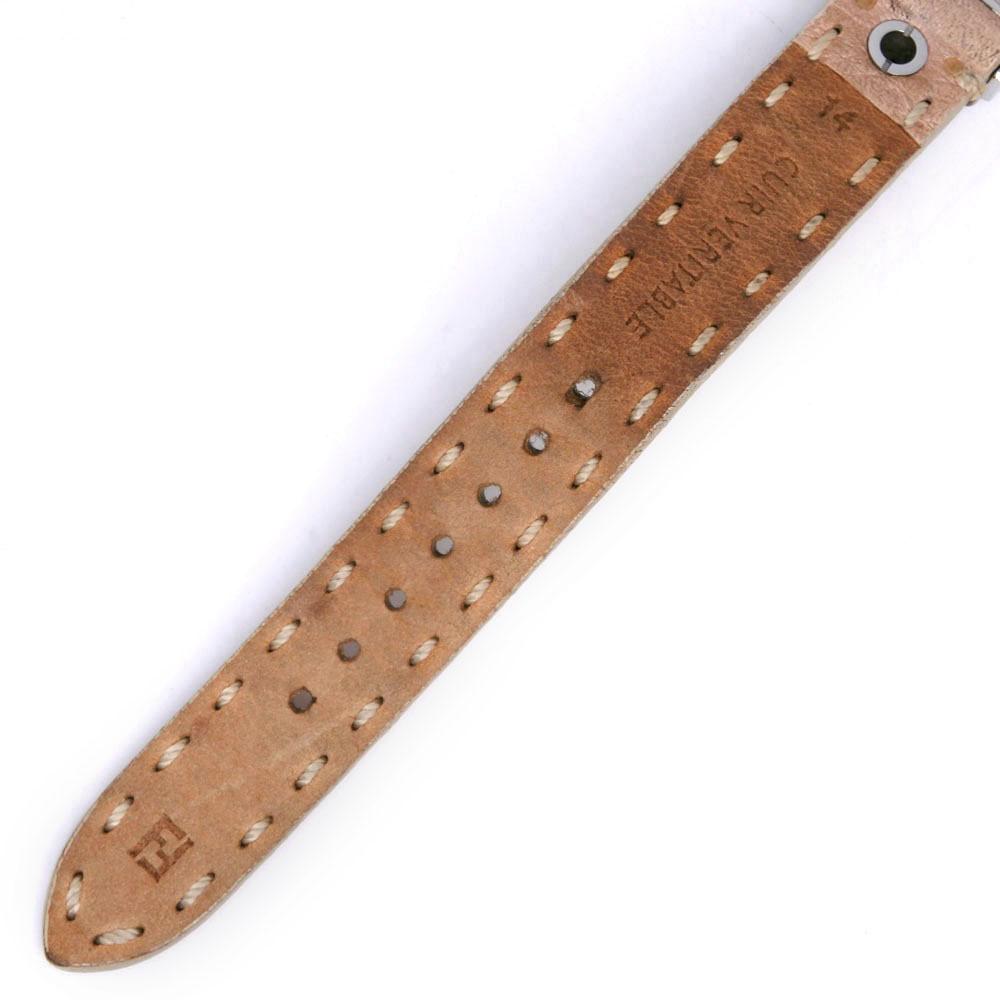 FENDI Beefendi Watches 3800L pink/Silver Pink shellDial Stainless Steel/leather Quartz Analog display Women Used