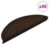 VidaXL Self-Adhesive Stair Treads 30 Pieces 56 X 17 X 3 Cm Brown Semicircular 3365686