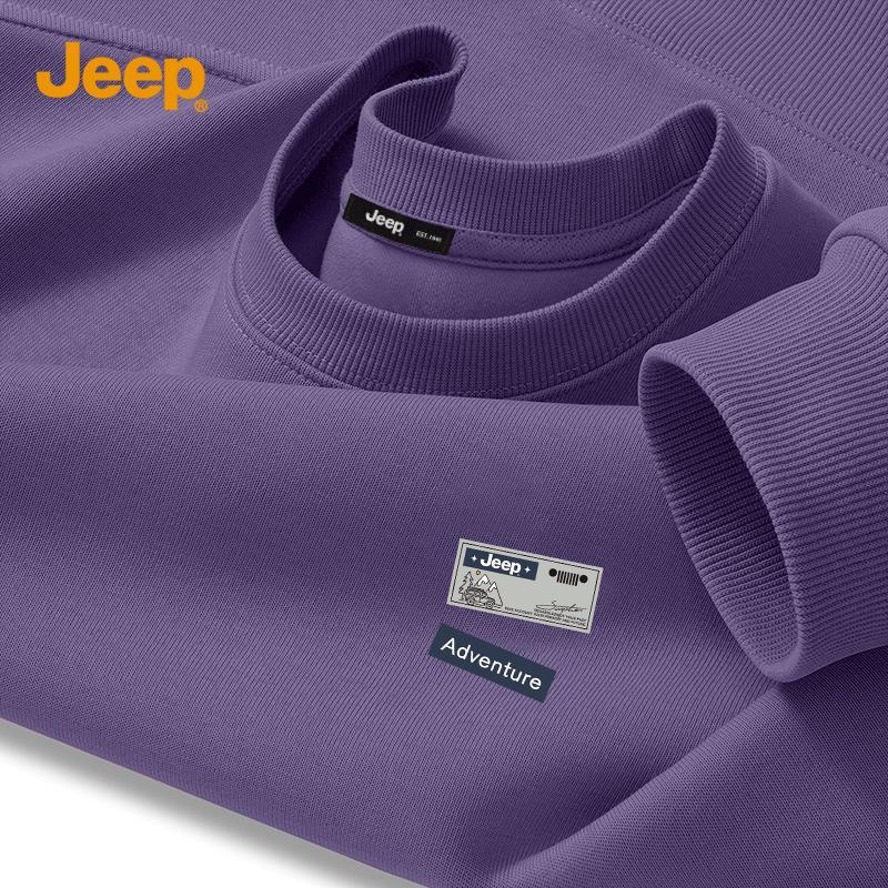 JEEP Men s 2026 Spring Loose Heavyweight Round Neck Sweatshirt L
