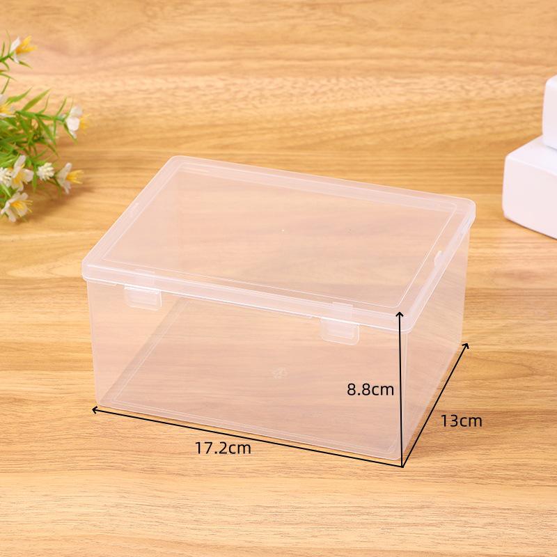 Transparent Rectangle Storage Box for Toy Parts, Stationery, or Food