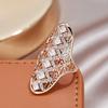 Unique  Rose Gold Big Ring For Women Fashion Natural Zircon Engagement Wedding Party Daily Fine Jewelry  New
