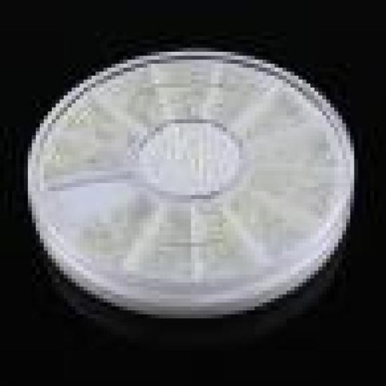 

Колесо для малювання нігтів 3 розміри, білі штучні перли, прикраси для нігтів, інструмент для манікюру своїми руками.