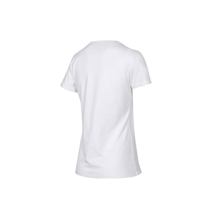 Nike Logo Print Loose Round Neck Short Sleeve T-Shirt Women Tops White CU1252-100