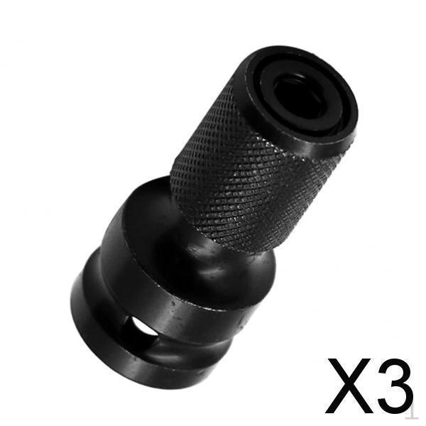 3x 1/2'' 1/4'' Hex Converter for Impact Wrench Screwdriver Bit