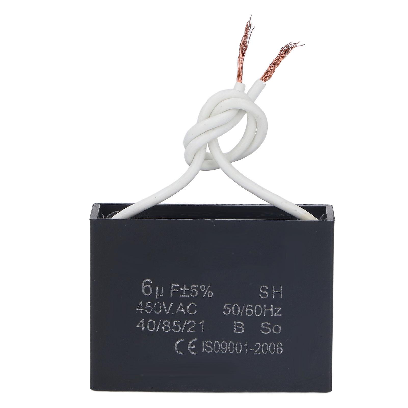 

Start Capacitor 450V AC 6microfarad 5060Hz Motor Run Accessory Part for Fan Pump Generator