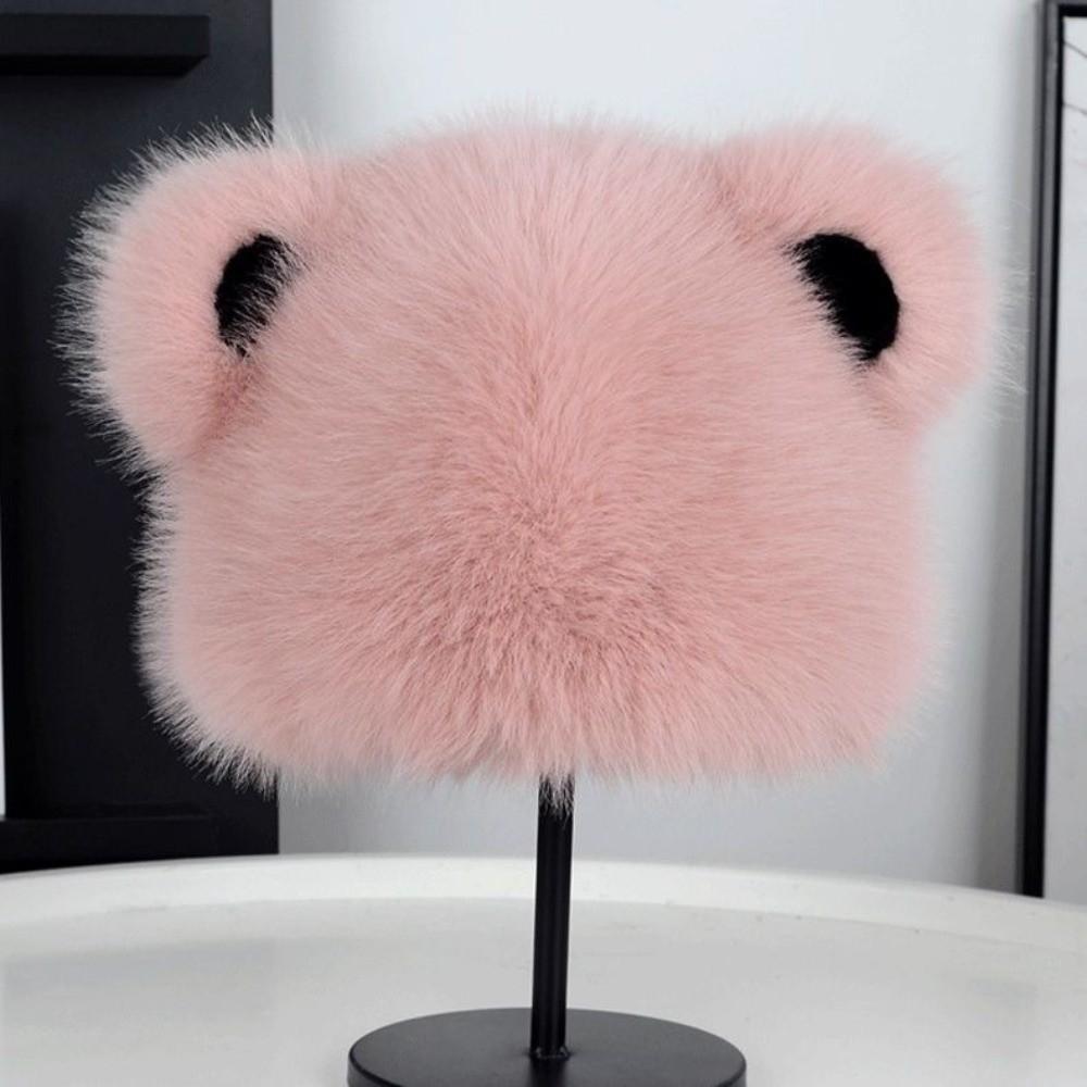 Brimless Fur Hats Thicken Mongolian Hat Fashion Beanie Hat Autumn and Winter