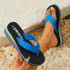 Fashion Women Rainbow Slippers Comfortable High Heels Flip Flop Wedge Shoes Women Summer Outdoor Sandals Platform Slippers Slides Women