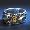 Lucky Transshipment, More Than Every Year, Ring Retro Ethnic Style Opening Adjustable Men's Personality Trendy Plating S999 Sterling Silver