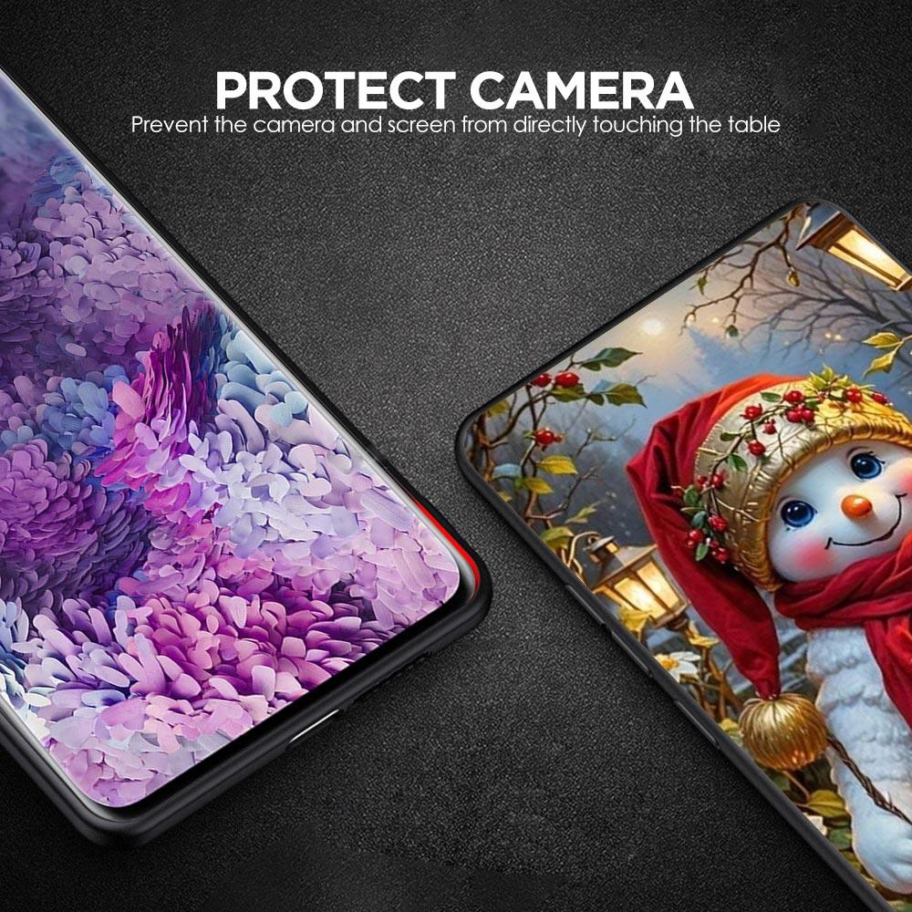 Christmas Snowman Phone Case for Samsung Galaxy A55 A35 A17 A07 A15 A13 A25 A51 A71 A72 A73 A32 A52 A52S A41 5G Soft TPU Shell