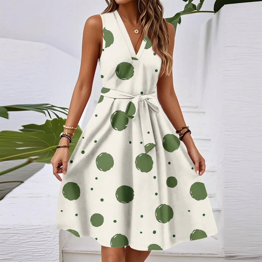 Dresses For Women Summer Casual Button Up V-neck Short Sleeve Wear To Work Dresses