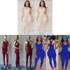 Combinaison Romper Sexy Décontractée Sans Manches Bodycon pour Femmes avec Pantalon Long Élégant