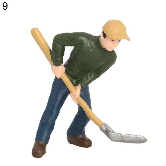 Worker Farmer Action Figure PVC Model Simulation Figurine Mold Decor Toys Gift
