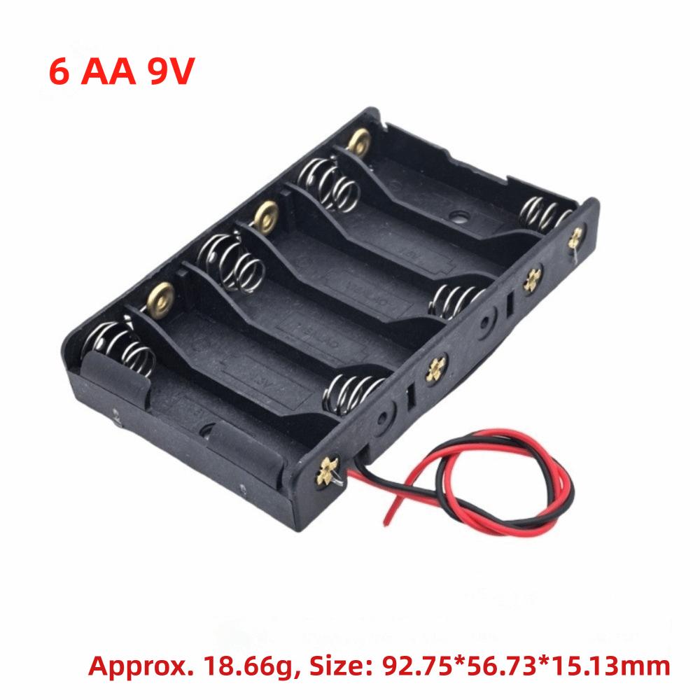 Custodia per Batteria con 1/2/3/4/5/6 Scomparti in Plastica Scatola per Batterie Organizzazione Batterie