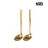 2/6pcs Stainless Steel Kitchenware Set Home Creative Korean Golden Soup Spoon Colander Pot Spoon Kitchen Cooking Frying S