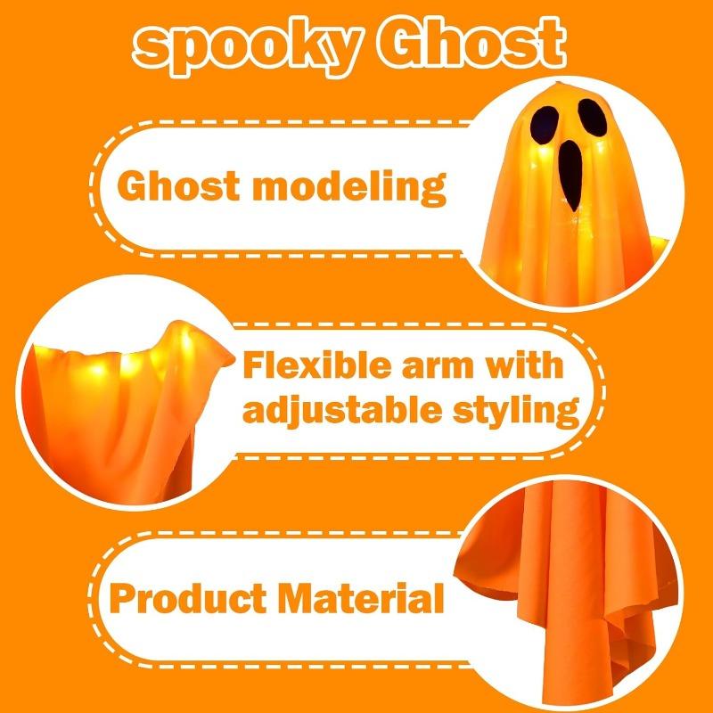 LED Halloween Decorations Hanging Ghost Lights Glowing Wizard Lamp for Bar Party Dress Up Haunted House Horror Props