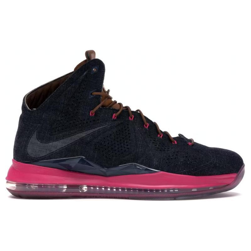 Nike LeBron X Ext Denim Sneakers 597806-400