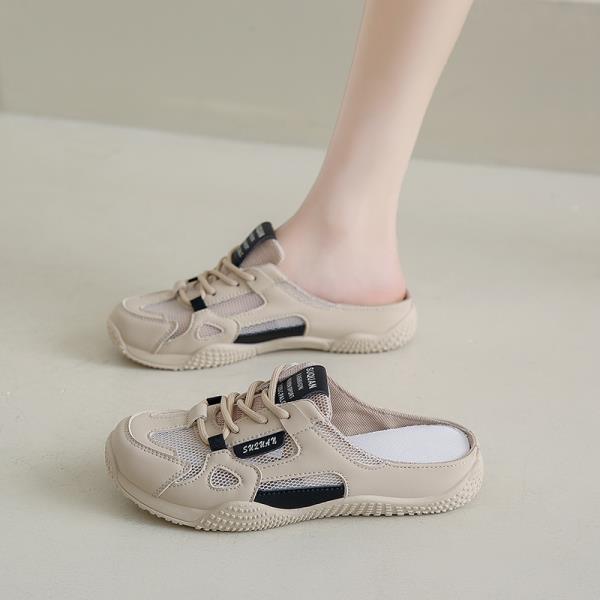 Fashion Shoes Woman 2025 Cover Toe Loafers Female Slippers Sneaker New Summer Slides Slippers Women Summer Cover Toe Sneaker Shoes Panto