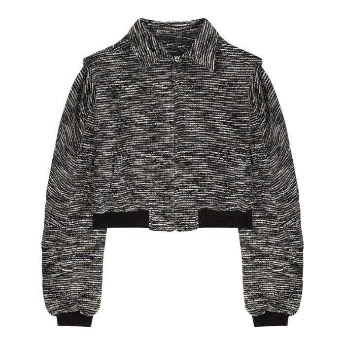 

Xiaoxiangfeng длинное пальто с лацканами для женщин осень высокого темперамента свободная короткая куртка кардиган топ на молнии M чёрный